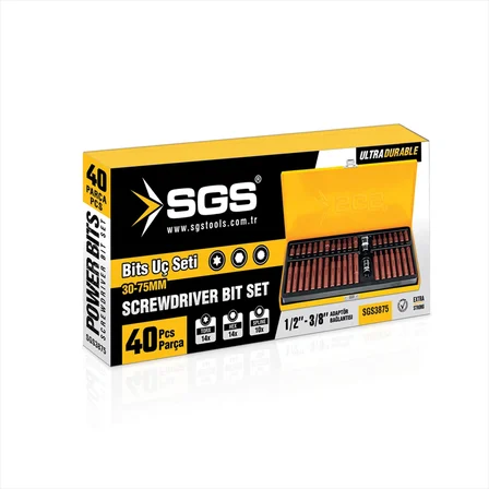 SGS3875 - OTOMOTİV BİTS UÇ SETİ 40 PARÇA 30-75MM