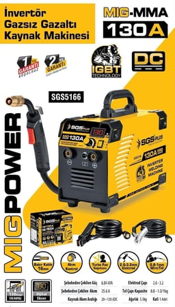SGS5166 - 130 Amper İnvertör Gazsız Gazaltı Kaynak Makinesi