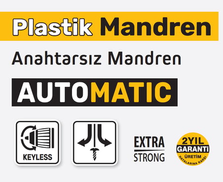 SGS5600 Otomatik Plastik Mandren 0.8 - 10mm (3/8 - 24UNF)