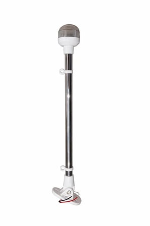 Tekne Bayrak Direği – Led Aydınlatmalı - Tekne ve Botlar İçin, 40 cm Uzunluk (Paslanmaz)