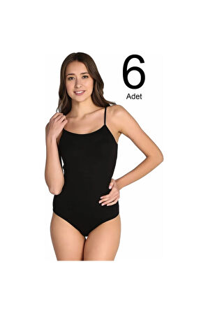 Faturalı 6 Adet Beyaz Kadın Ip Askılı Likralı Kancalı Çıtçıtlı Body Yeni Sezon