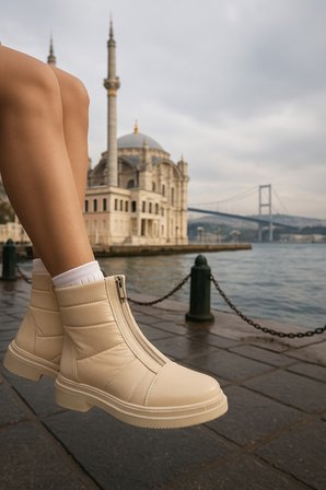 Lizlantha Kadın Önden Fermuarlı Günlük Bot 001208 Rugan