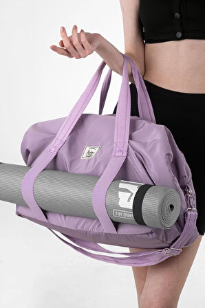 İCONE BAG Icone Mat için Fermuar Kapamalı Yoga, Pilates, Fitness ,Gym Spor Çantası Mor