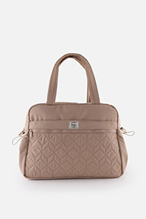 Spor Çanta Çok Cepli, Suluk & Biberon Bölmeli, Kapitone Detaylı, Valize Takılabilir