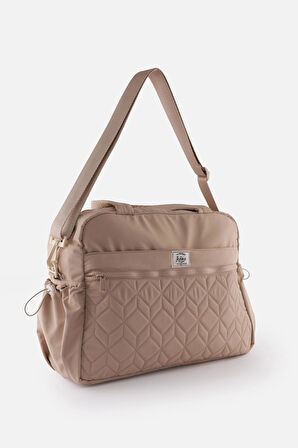 Spor Çanta Çok Cepli, Suluk & Biberon Bölmeli, Kapitone Detaylı, Valize Takılabilir