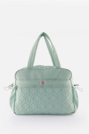 Spor Çanta Çok Cepli, Suluk & Biberon Bölmeli, Kapitone Detaylı, Valize Takılabilir