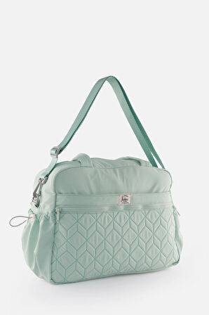 Spor Çanta Çok Cepli, Suluk & Biberon Bölmeli, Kapitone Detaylı, Valize Takılabilir