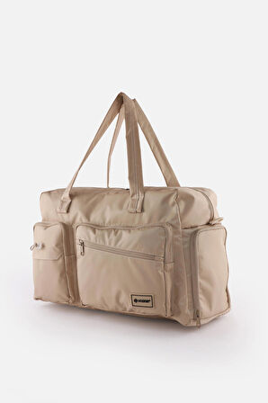 Büyük Boy Seyahat Çantası Ayakkabı Bölmeli, Valiz Aparatlı, Su İtici, Çok Cepli Ayarlanabilir Askılı