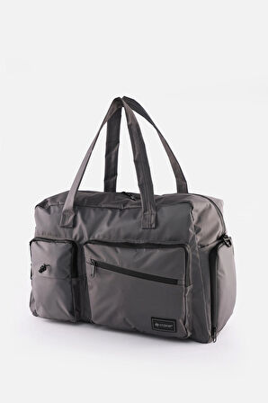 Büyük Boy Seyahat Çantası Ayakkabı Bölmeli, Valiz Aparatlı, Su İtici, Çok Cepli Ayarlanabilir Askılı