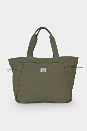 İnce Paraşüt Kumaştan, Yanları Lastikli Büzülebilen, Önde Büyük Cepli Kadın Çanta