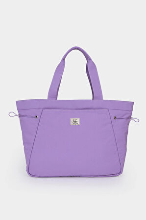 İnce Paraşüt Kumaştan, Yanları Lastikli Büzülebilen, Önde Büyük Cepli Kadın Çanta