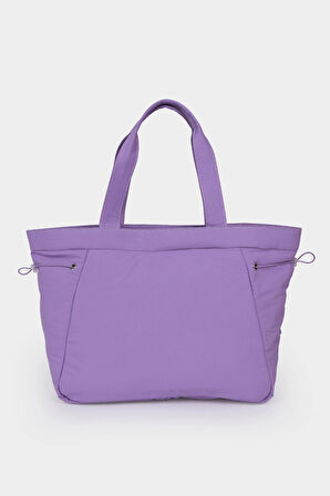 İnce Paraşüt Kumaştan, Yanları Lastikli Büzülebilen, Önde Büyük Cepli Kadın Çanta