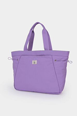 İnce Paraşüt Kumaştan, Yanları Lastikli Büzülebilen, Önde Büyük Cepli Kadın Çanta