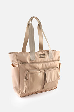 Günlük Su İtici Çanta - Laptop Bölmeli, Kapitone Detaylı, Çok Cepli, Biberon Gözlü, Valiz Aparatlı