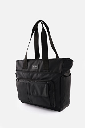 Günlük Su İtici Çanta - Laptop Bölmeli, Kapitone Detaylı, Çok Cepli, Biberon Gözlü, Valiz Aparatlı