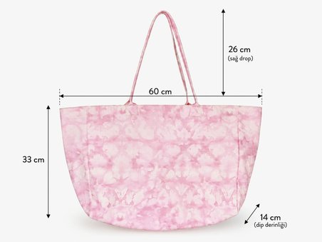 Icone  Degrade Baskılı Kanvas Omuz Çantası, Degrade Plaj Çantası, Plaj Çantası, Beach Bag