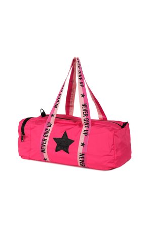 İCONE BAG Kız Çocuk Yıldız Baskılı Spor Çanta, Yan Cepli Spor Çanta, Fermuarlı Detaylı Çocuk Spor Çanta, Fuşya