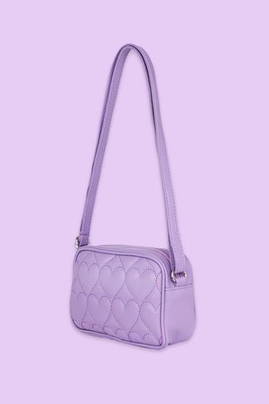 İCONE BAG Icone Çocuk Kalp Kapitone Detaylı Omuz Çantası Lila