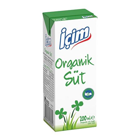 İçim Organik Süt 200 Ml X 6 Adet