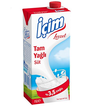 İçim Sade Tam Yağlı Süt 1 Lt 