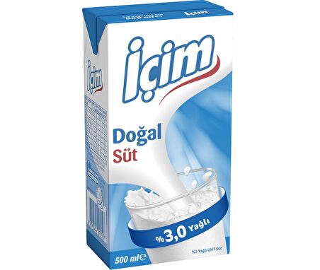 İçim Sade Yağlı Süt 500 Ml