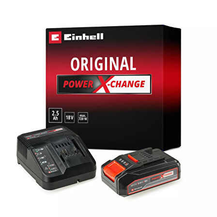 Einhell Set-6 (Einhell TE-CD 18/40 Li  Akülü Vidalama+Einhell 18V 2,5 Ah PXC Starter Kit, Akü & Şarj Cihazı)