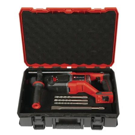 Einhell Set-63(Einhell Professional TP-HD 18/28 D Li BL Akülü Kırıcı Delici+Einhell TP-CD 18/50 Li-i BL Akülü Darbeli Vidalama+Einhell AXXIO 18/125 Q Akülü Avuç Taşlama+2xEinhell 18V 4,0 Ah PXC Starter Kit, Akü & Şarj Cihazı)