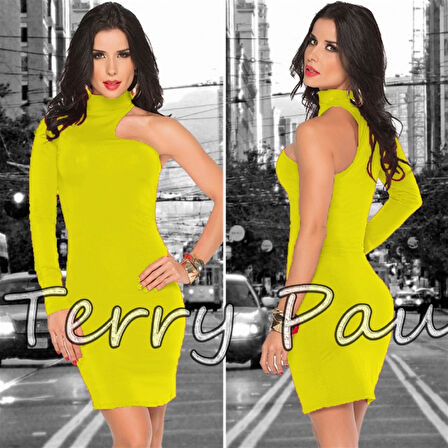 Beruflic B101061 Asimetrik Mini Elbise