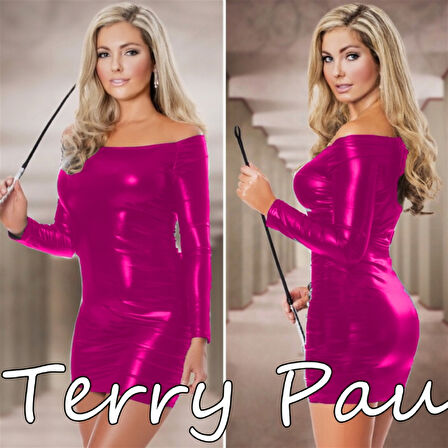 Beruflic B101167 Uzun Kollu Parlak Elbise