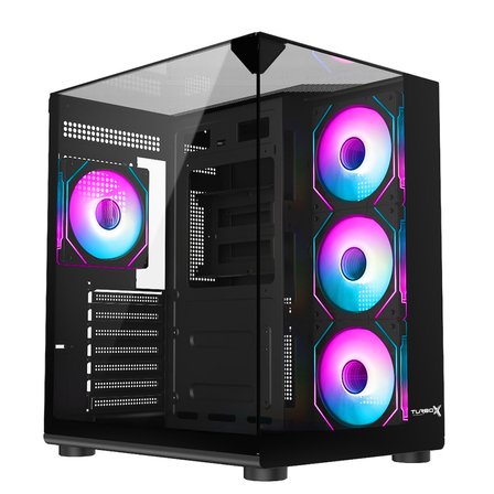 Turbox Teras Akvaryum Cam Tasarım 4X ARGB Fan 500W PSU USB 3.0 ATX Oyuncu Bilgisayar Kasası