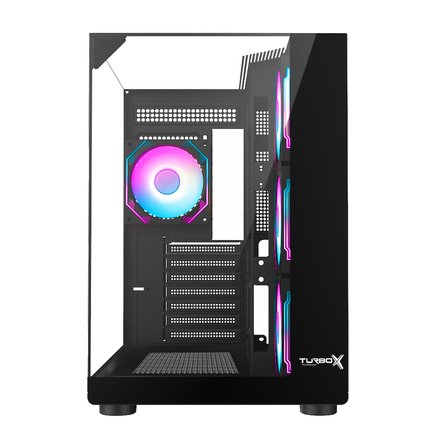 Turbox Teras Akvaryum Cam Tasarım 4X ARGB Fan 500W PSU USB 3.0 ATX Oyuncu Bilgisayar Kasası