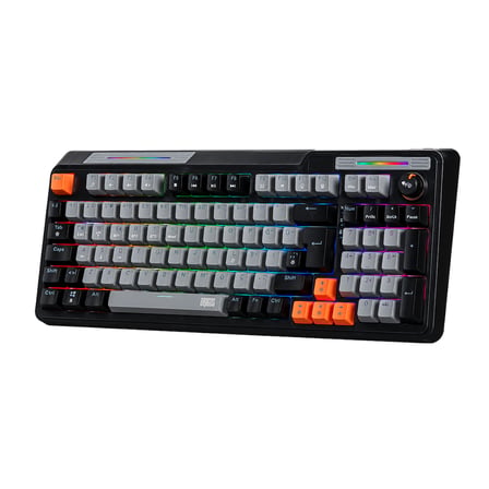 Dragos ColorPulse Siyah Gri Red Switch Hotswap Şarjlı USB Wireless Bluetooth Full RGB Oyuncu Mekanik Klavyesi