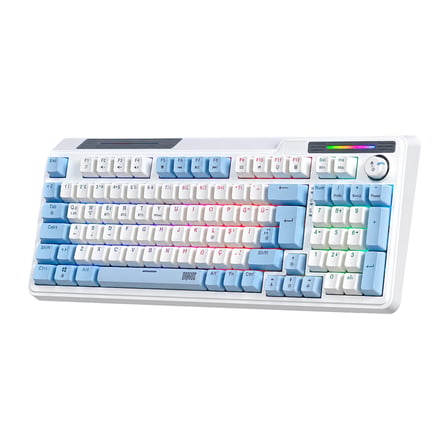 Dragos ColorPulse Mavi Beyaz Red Switch Hotswap Şarjlı USB Wireless Bluetooth Full RGB Mekanik Oyuncu Klavyesi