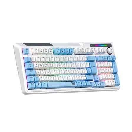 Dragos ColorPulse Mavi Beyaz Red Switch Hotswap Şarjlı USB Wireless Bluetooth Full RGB Mekanik Oyuncu Klavyesi
