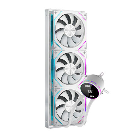 Dragos FrostBite 360 Intel-AMD 360MM Isı Göstergeli ARGB Beyaz Sıvı Soğutucu