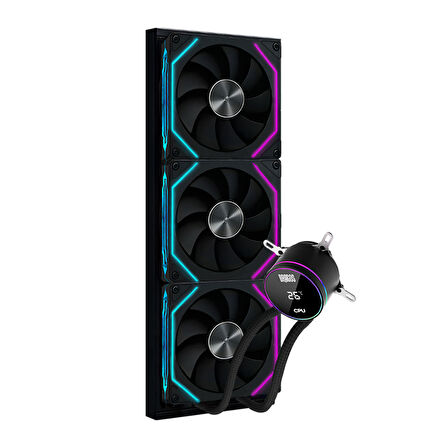 Dragos FrostBite 360 Intel-AMD 360MM Isı Göstergeli ARGB Siyah Sıvı Soğutucu