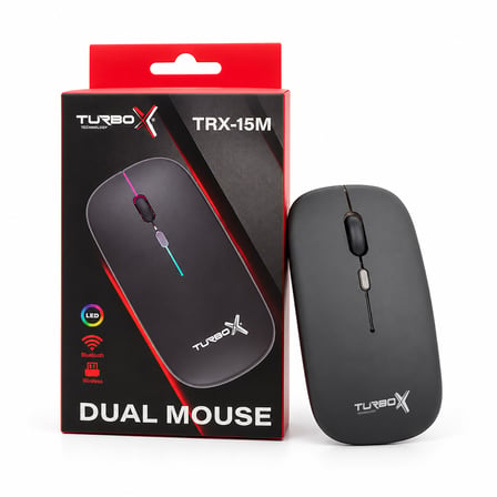 Turbox TRX-15M Dual Mouse Wireless+Bluettoth Siyah RGB Optik Mouse