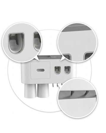 Çok Fonksiyonlu Diş Fırçası Tutucu Otomatik Dispenser Bardaklı Organizer