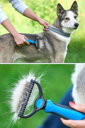 Plastik Saplı Metal Kedi Köpek Bakım Kıtık Tüy Topak Açıcı Tarak adet