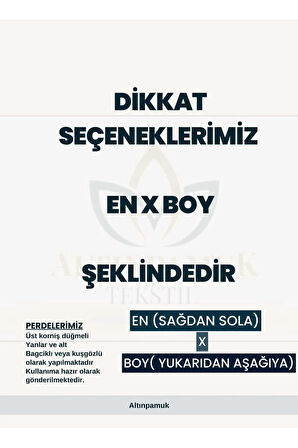 GENCER Home Balkon Perdesi Bağcıklı Ölçü Seçenekli Sarı Kalın Çizgili