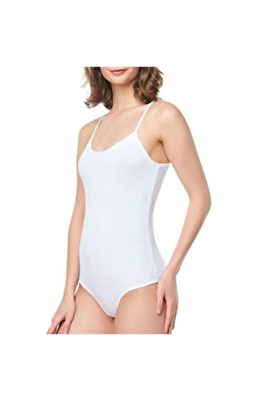 Siyah Kadın Ip Askılı Likralı Kancalı Çıtçıtlı Body / 1 Adet
