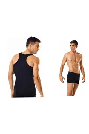 Erkek Sporcu Atlet-boxer Takım 8'li Paket 4 Atlet 4 Boxer Likralı Ribanalı
