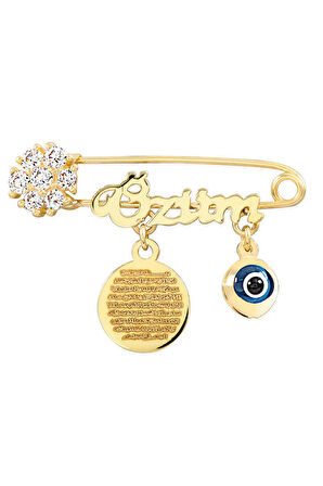 Altın Dualı Kar Taneli Bebek İğnesi (IGN0025)