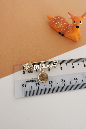 Kelebek Detaylı Altın Bebek İğnesi (IGN0026)