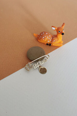 Kelebek Detaylı Altın Bebek İğnesi (IGN0026)