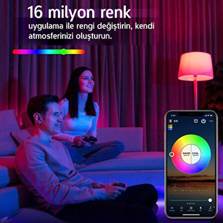 İgotech RGB - Günışığı - Beyaz Akıllı Led Ampül Wifi Bluetooth Mobil ve Kumanda Kontrollü