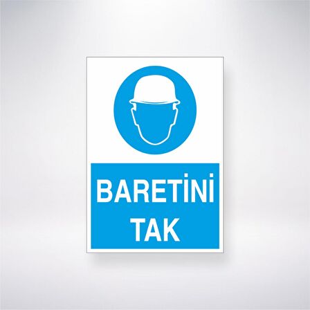 Baretini Tak iş Güvenlik Panosu 21x35 Arkası Yapışkanlı Levha