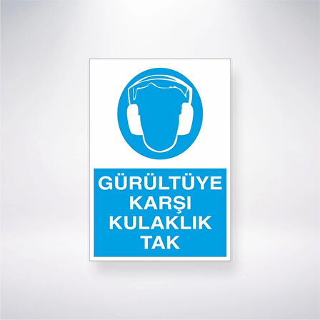 Gürültüye Karşı Kulaklık Tak Sticker 20X28 Cm