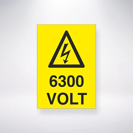 6300 Volt Sticker 20X28 Cm