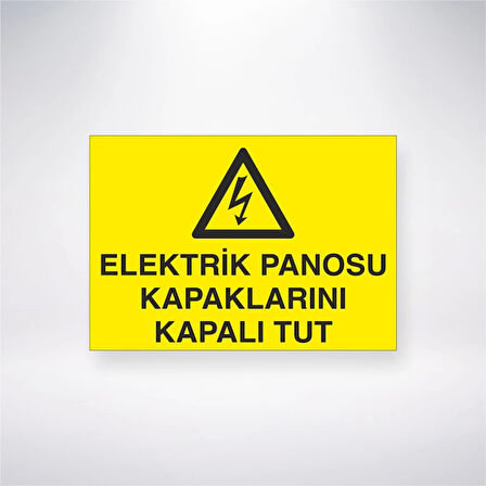 Elektrik Panosu Kapaklarını Kapalı Tut Sticker 20X28 Cm
